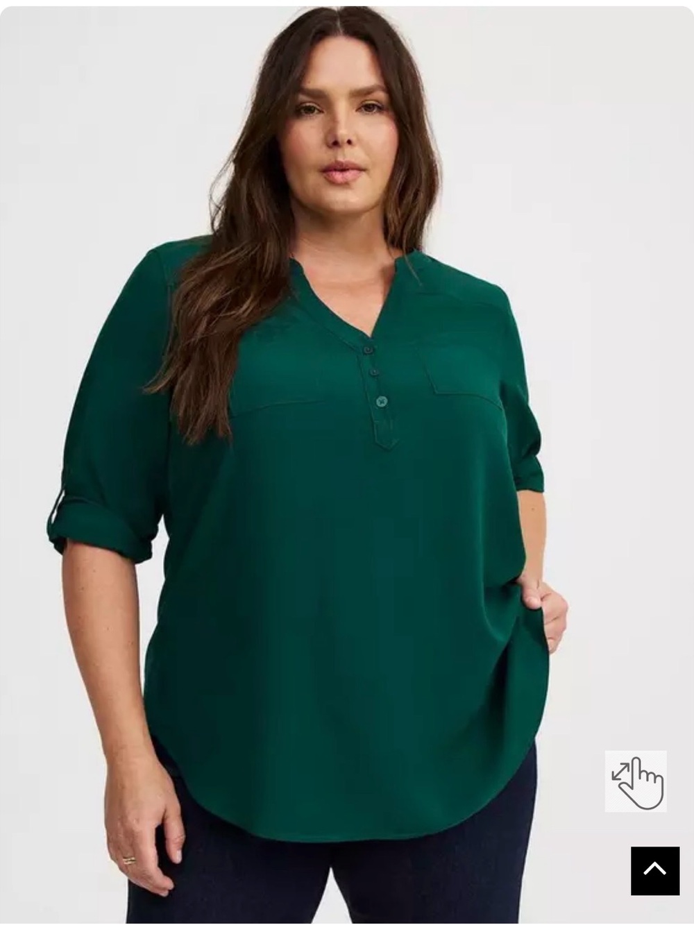 Torrid Harper 3/4 Sleeve Pullover Blouse 4x NWT Teal